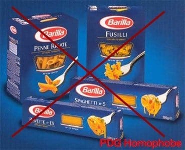 Le PDG des pâtes Barilla, un gros homophobe fini!