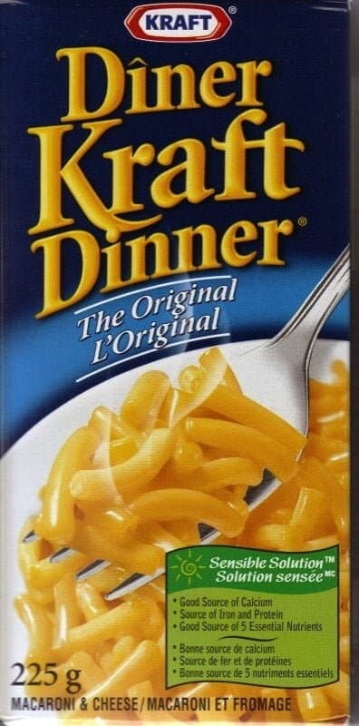 Kraft dinner box food processed
